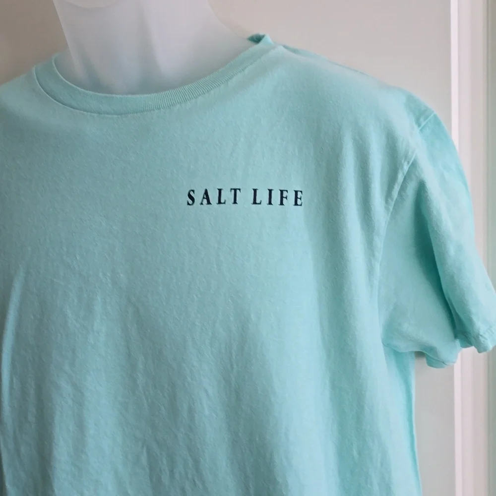 Salt‎ Life Teal T-shirt Size Youth XL